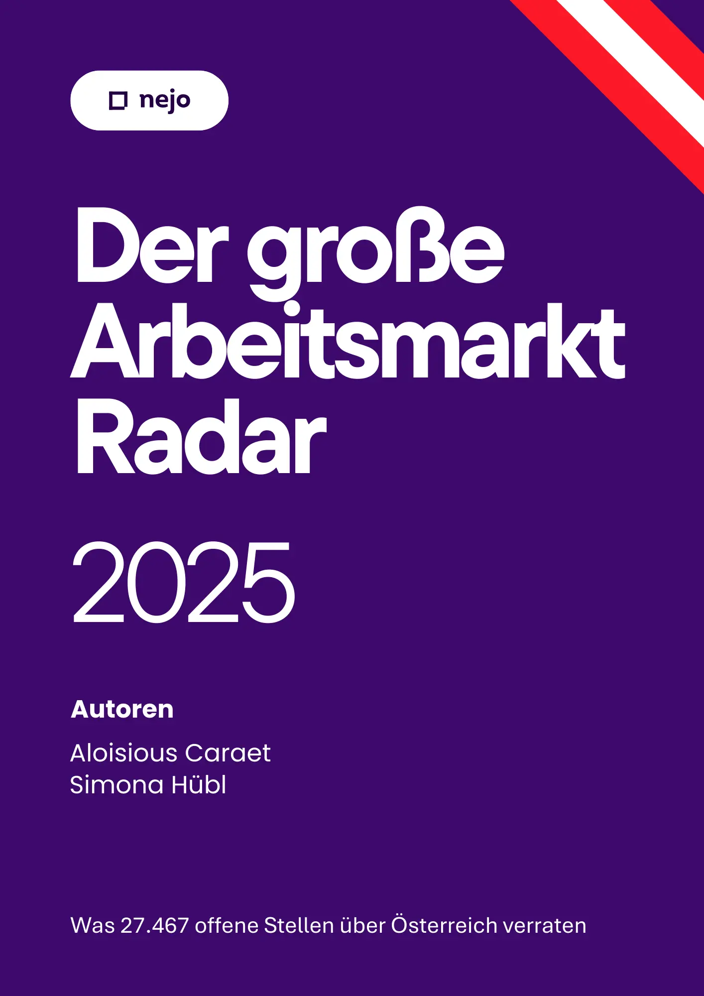 Deckblatt „Der große Arbeitsmarkt Radar 2025 – Österreich, zum kostenlosen Download.