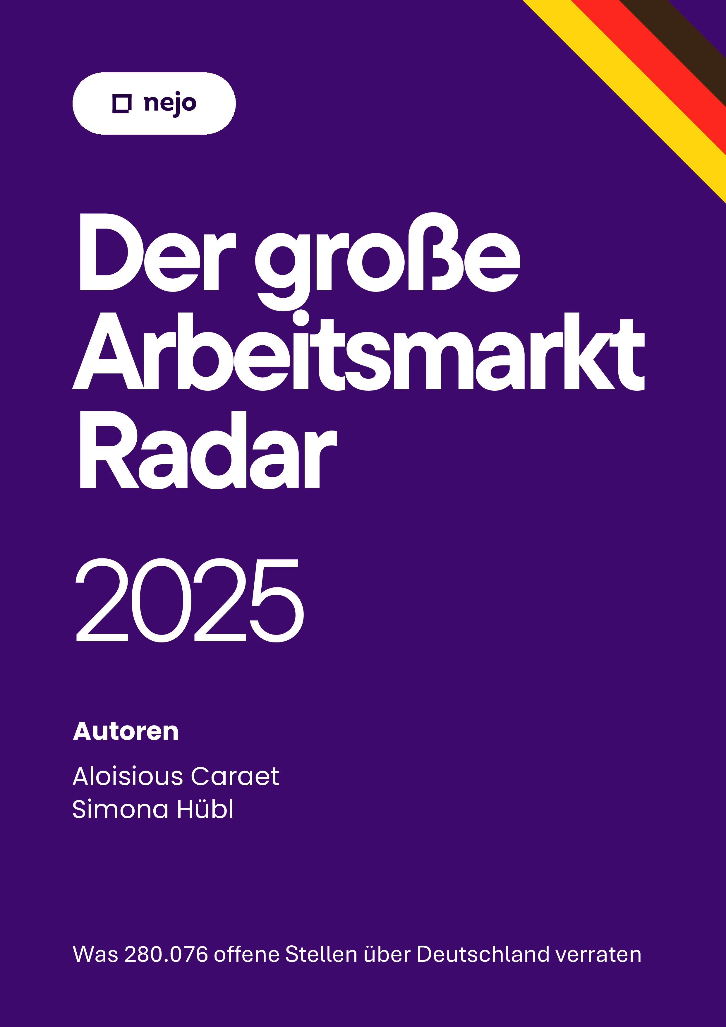 Deckblatt „Der große Arbeitsmarkt Radar 2025 – Deutschland, zum kostenlosen Download.